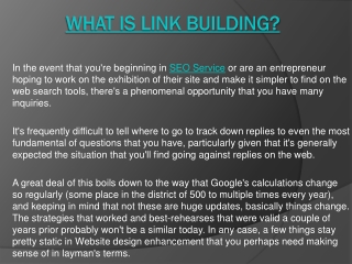 What Is Link Building