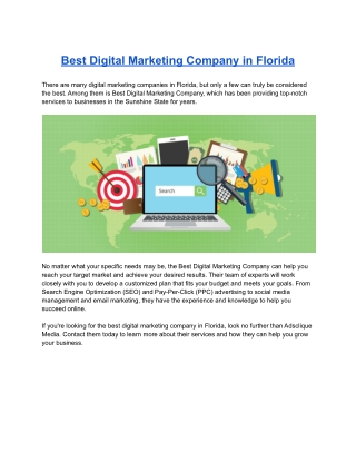 Best Digital Marketing Company in Florida