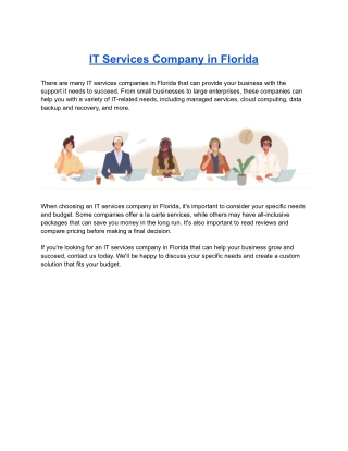 IT Services Company in Florida