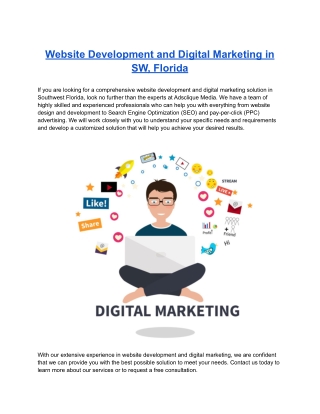 Website Development and Digital Marketing in SW, Florida