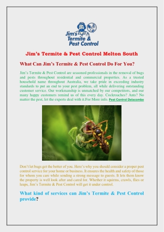 Pest Control Delacombe