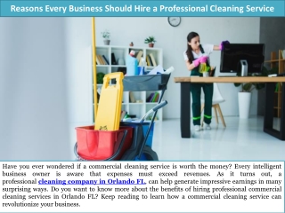 Reasons Every Business Should Hire a Professional Cleaning Service