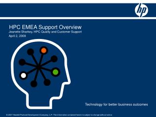 HPC EMEA Support Overview