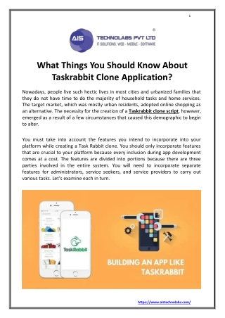 What Things You Should Know About Taskrabbit Clone Application?