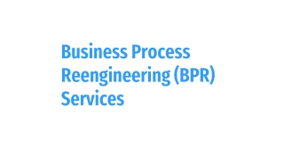 Business Process Reengineering (BPR) Services