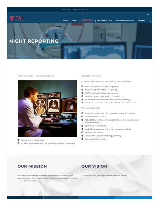 Specialist in Online CT MRI Night Reporting - Vital Radiology Services