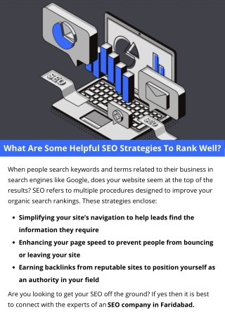 What Are Some Helpful SEO Strategies To Rank Well?