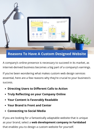 Reasons To Have A Custom Designed Website