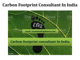 Carbon Footprint Consultant In India