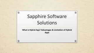 What is Hybrid App-Advantages & Limitation of Hybrid Apps