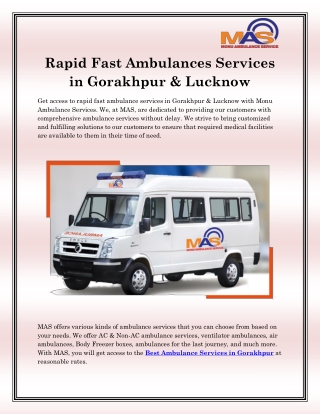 Lucknow Ambulance