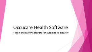 Most-Trusted Health And Safety Software For Automotive Industry | Occucare