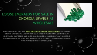 Loose Emeralds for Sale