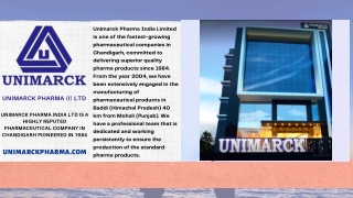 Top Indian Pharma Company - Pharmaceutical Company - Unimarck