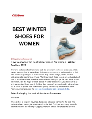 How to choose the best winter shoes for women _ Winter Fashion 2022