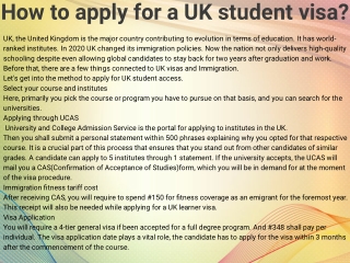 How to apply for a UK student visa?