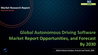 Autonomous Driving Software Market will reach at a CAGR of 29.5% from 2022 to 2030