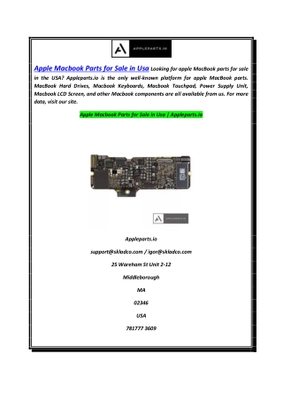 Apple Macbook Parts for Sale in Usa | Appleparts.io