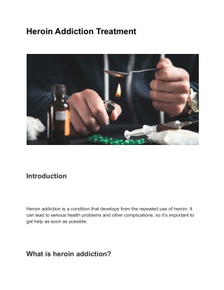 Heroin Addiction Treatment