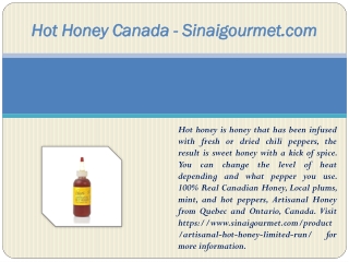 Hot Honey Canada - Sinaigourmet.com