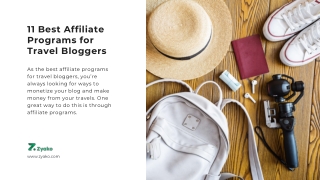 11 Best Affiliate Programs for Travel Bloggers