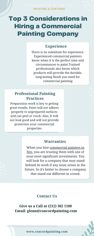 Top 3 Considerations in Hiring a Commercial Painting Company