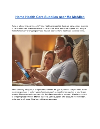 Home Health Care Supplies near Me McAllen