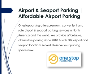 Airport & Seaport Parking | Affordable Airport Parking