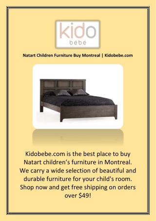 Natart Children Furniture Buy Montreal | Kidobebe.com