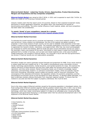 Ethernet Switch Market