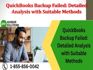 QuickBooks Backup Failed Detailed Analysis with Suitable Methods