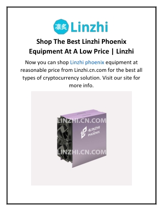 Shop The Best Linzhi Phoenix Equipment At A Low Price  Linzhi