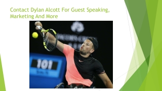 Contact Dylan Alcott For Guest Speaking, Marketing And More