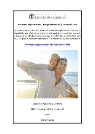 Hormone Replacement Therapy Scottsdale Drstowell.com