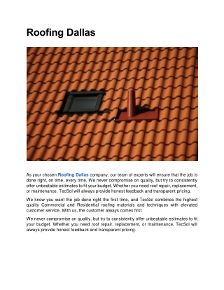 Roofing Dallas
