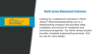 North Jersey Waterproof Contractor | Effectivewaterproofing.com