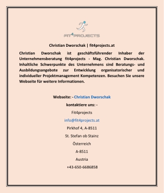 Christian Dworschak | fit4projects.at
