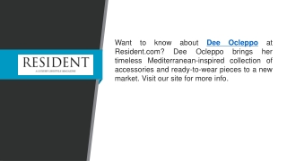 Dee Ocleppo   Resident.com