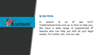 Ip Law Firms   Trademarkservices.com.au