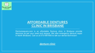 Affordable Dentures Clinic in Brisbane