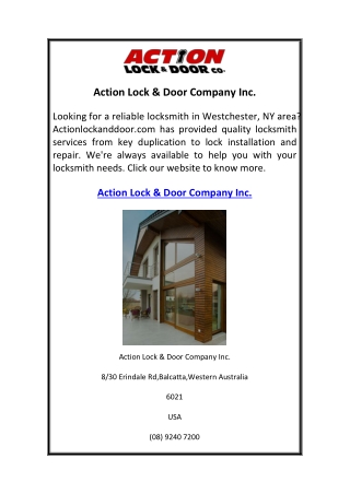 Action Lock & Door Company Inc.  Actionlockanddoor.com