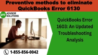 The most useful methods to resolve QuickBooks Error 6130