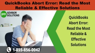 Easy troubleshooting guide to resolve QuickBooks Abort Error