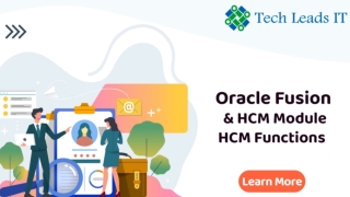 Oracle Fusion HCM Modules & HCM Functions