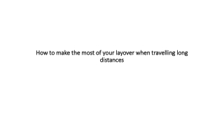 How to make the most of your layover when travelling long distances