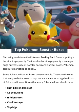 Top Pokemon Booster Boxes