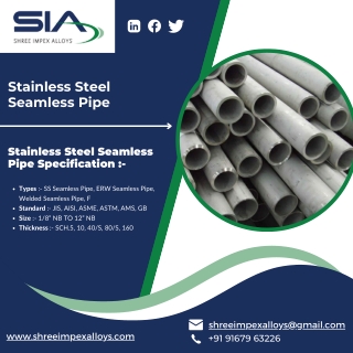 Top quality seamless pipe supplier in India