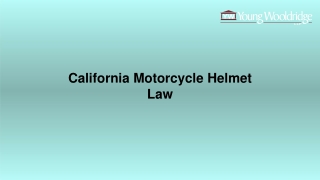 California Motorcycle Helmet Law