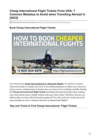 flightsassistancesupport.blogspot.com-Cheap International Flight Tickets From USA 7 Common Mistakes to Avoid when Travel