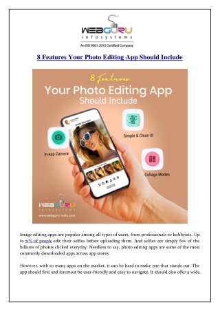 8 Features Your Photo Editing App Should Include